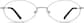 Front view of Oval Glasses 473511 in Silver thumbnail
