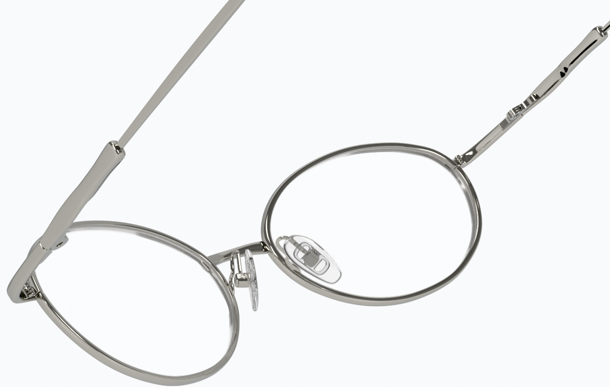 See-through view of Oval Glasses 473511 in Silver thumbnail