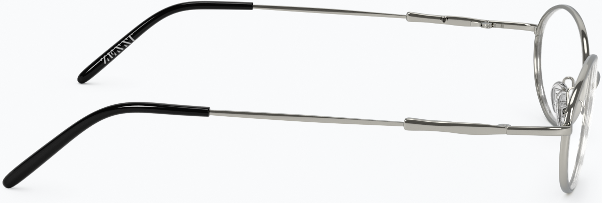 Side view of Oval Glasses 473511 in Silver thumbnail