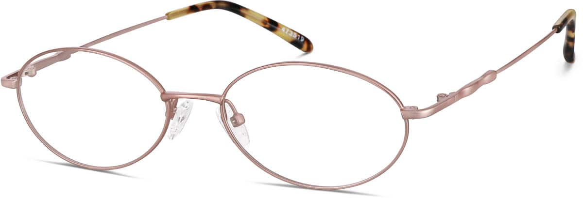 Angle view of Oval Glasses 473519 in Pink