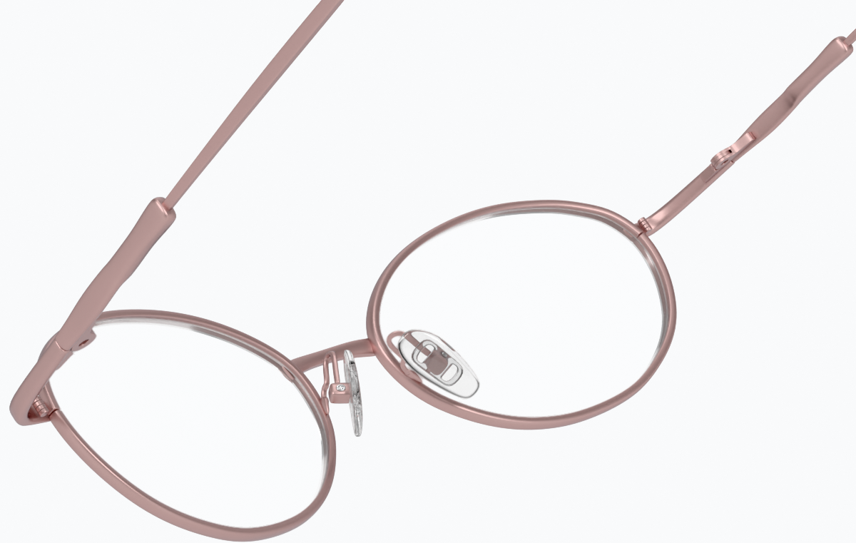 See-through view of Oval Glasses 473519 in Pink thumbnail