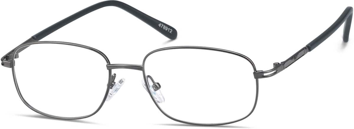 Angle view of Rectangle Glasses 478912 in Gray