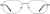Front view of Rectangle Glasses 478912 in Gray thumbnail