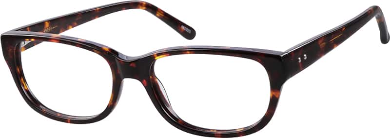 Angle view of Rectangle Glasses 482025 in Tortoiseshell