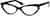 Angle view of Cat-Eye Glasses 483921 in Black thumbnail