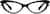 Front view of Cat-Eye Glasses 483921 in Black thumbnail