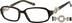 Rectangle Glasses 484125 in Brown