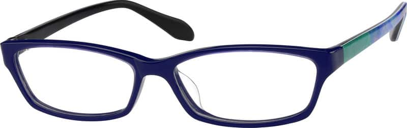 Angle view of Rectangle Glasses 486436 in Black