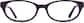 Front view of Oval Glasses 487217 in Purple thumbnail