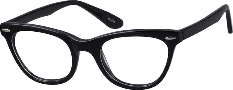 Angle view of Cat-Eye Glasses 487621 in Black