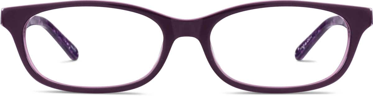 Front view of Oval Glasses 488117 in Purple