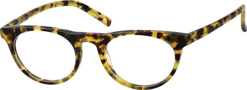 Angle view of Round Glasses 489725 in Tortoiseshell