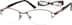 Rectangle Glasses 491315 in Brown