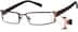 Rectangle Glasses 493315 in Brown