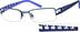 Rectangle Glasses 493416 in Blue