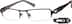 Rectangle Glasses 493621 in Black