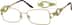 Rectangle Glasses 495914 in Gold