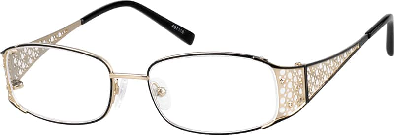 Angle view of Rectangle Glasses 497115 in Brown