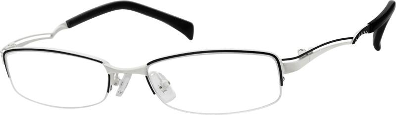 Angle view of Rectangle Glasses 499330 in White
