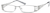Angle view of Rectangle Glasses 499411 in Silver thumbnail