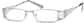 Angle view of Rectangle Glasses 499411 in Silver thumbnail