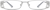 Front view of Rectangle Glasses 499411 in Silver thumbnail