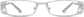 Front view of Rectangle Glasses 499411 in Silver thumbnail