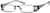 Angle view of Rectangle Glasses 499421 in Black thumbnail