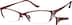 Rectangle Glasses 499918 in Red