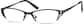 Angle view of Rectangle Glasses 499921 in Black thumbnail