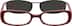 Acetate  Frame with Polarized Magnetic Snap-on Sunlens 500318 in Red