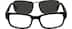 Acetate Full-Rim Frame with Polarized Magnetic Snap-on Sunlens 501321 in Black