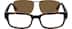 Acetate Full-Rim Frame with Polarized Magnetic Snap-on Sunlens 501325 in Tortoiseshell