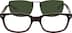 Acetate Full-Rim Frame with Polarized Magnetic Snap-on Sunlens And Spring Hinges 501415 in Brown