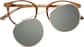 Front view of Round Clip-On Set 502615 in Brown thumbnail
