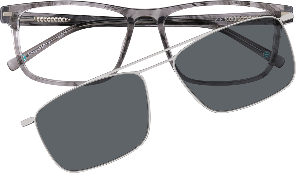 Gray Rectangle Magnetic Snap-On Set