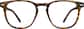Front view without clip-on of Moonlight Muse Glasses 503215 in Brown thumbnail