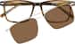 Front view of Square Magnetic Snap-On Set 503315 in Brown thumbnail