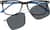 Front view of Rectangle Magnetic Snap-On Set 503325 in Tortoiseshell thumbnail