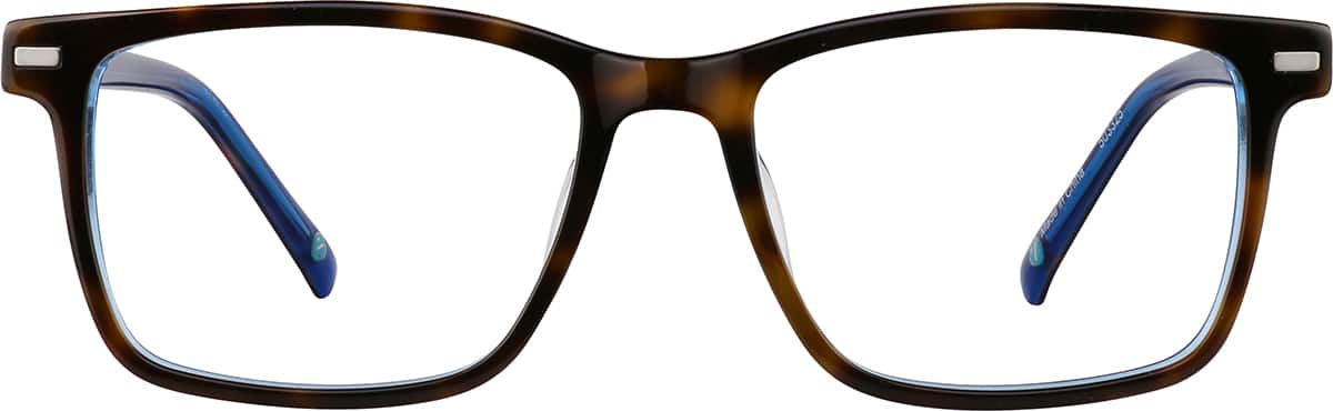 Front view without clip-on of Rectangle Magnetic Snap-On Set 503325 in Tortoiseshell