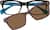 Front view of Rectangle Magnetic Snap-On Set 503625 in Tortoiseshell thumbnail