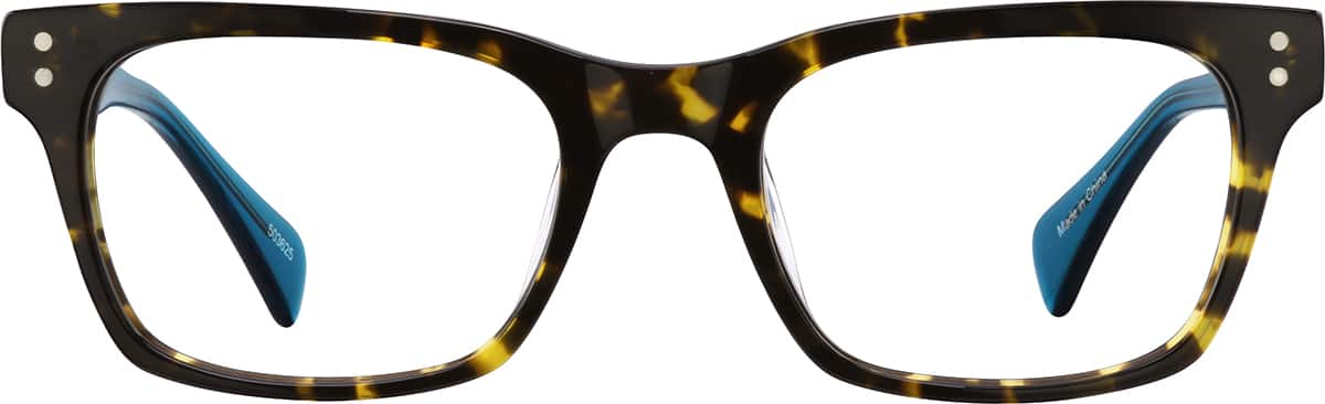 Front view without clip-on of Rectangle Magnetic Snap-On Set 503625 in Tortoiseshell