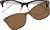 Front view of Rectangle Magnetic Snap-On Set 503823 in Tortoiseshell thumbnail