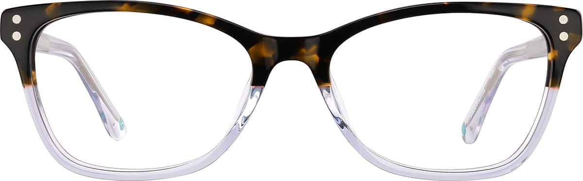 Front view without clip-on of Rectangle Magnetic Snap-On Set 503823 in Tortoiseshell