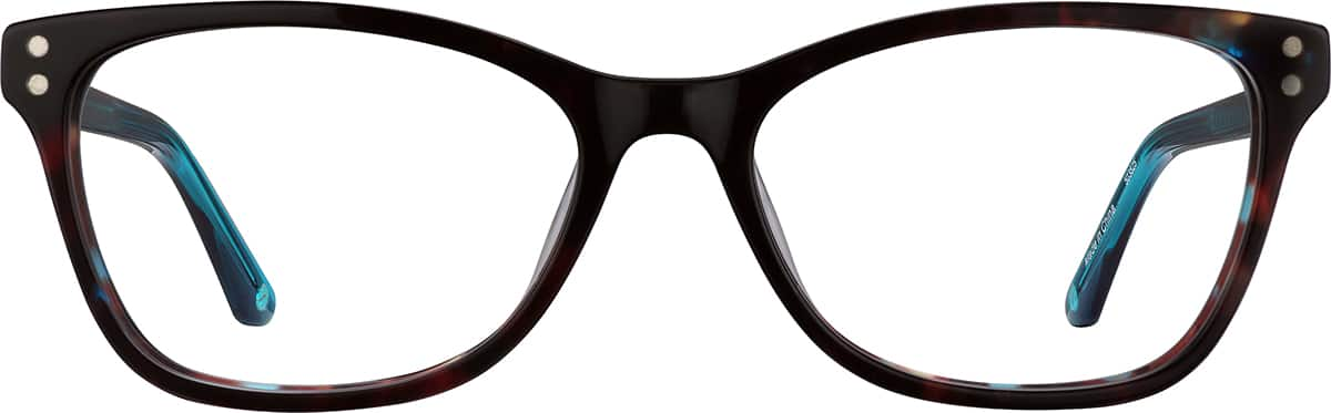 Front view without clip-on of Rectangle Magnetic Snap-On Set 503825 in Tortoiseshell