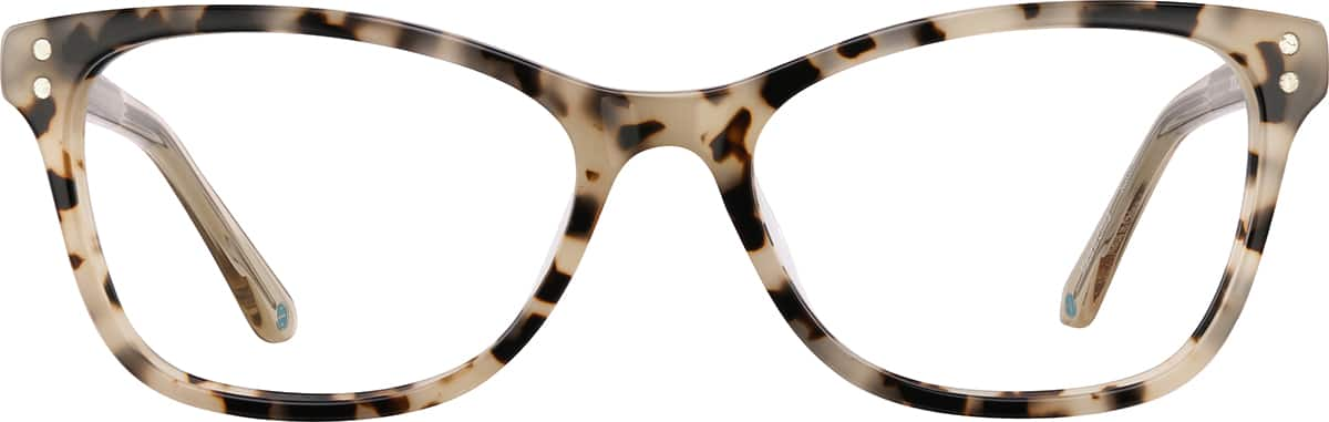 Front view without clip-on of Rectangle Magnetic Snap-On Set 503835 in Tortoiseshell