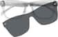 Front view of Lentes de Sol cuadrados con clip 504012 in Gris transparente thumbnail