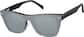 Angle view of Square Clip-on Sunglasses 504021 in Black and Gray thumbnail