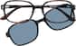 Front view of Soft Square Magnetic Clip Ons 504125 in Tortoiseshell thumbnail