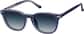 Angle view of Polarized Magnetic Clip On Square Glasses 504316 in Blue thumbnail